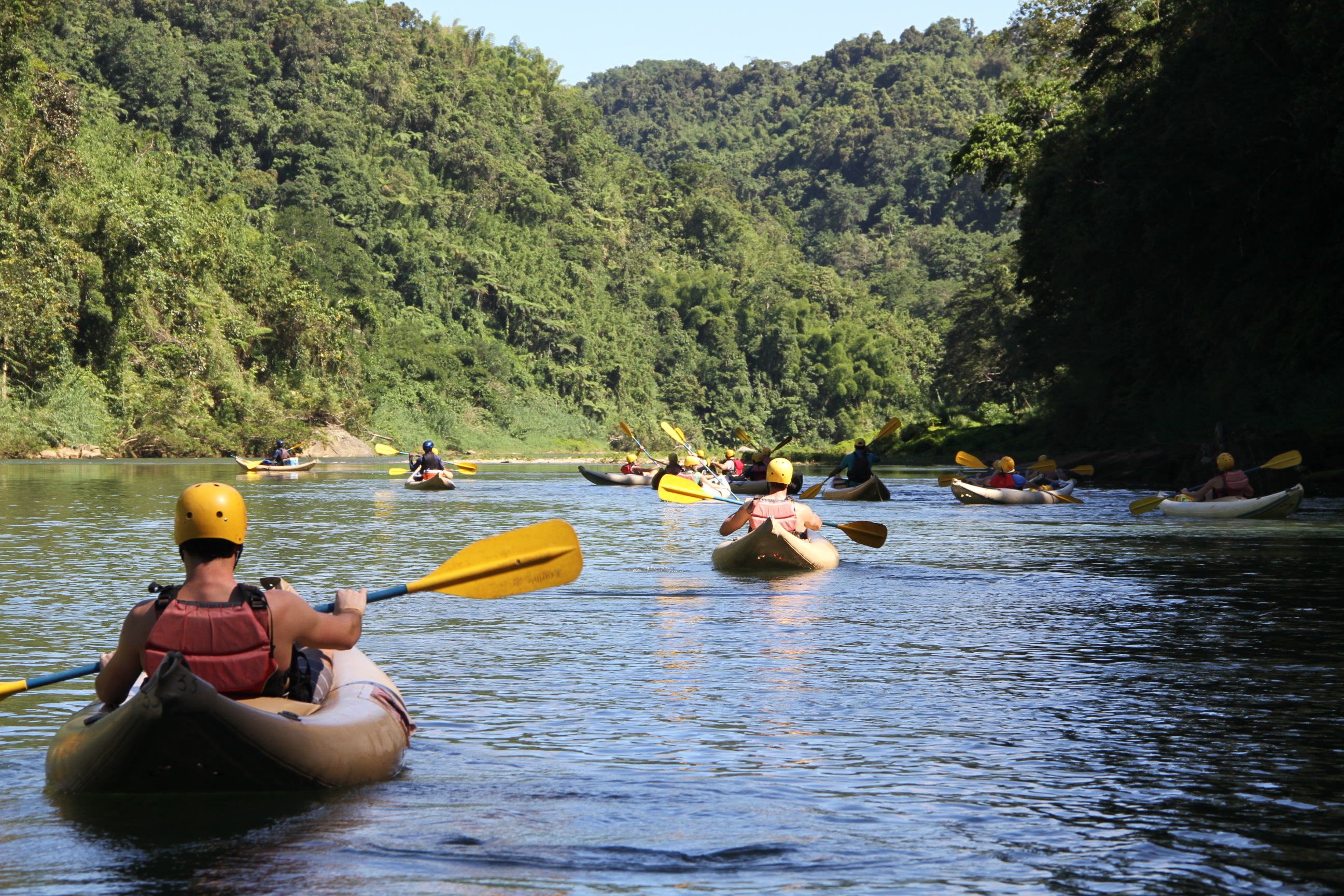 Paddling along the Navua River