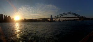 Sydney Harbour Bridge on the way to a show at the Opera House!